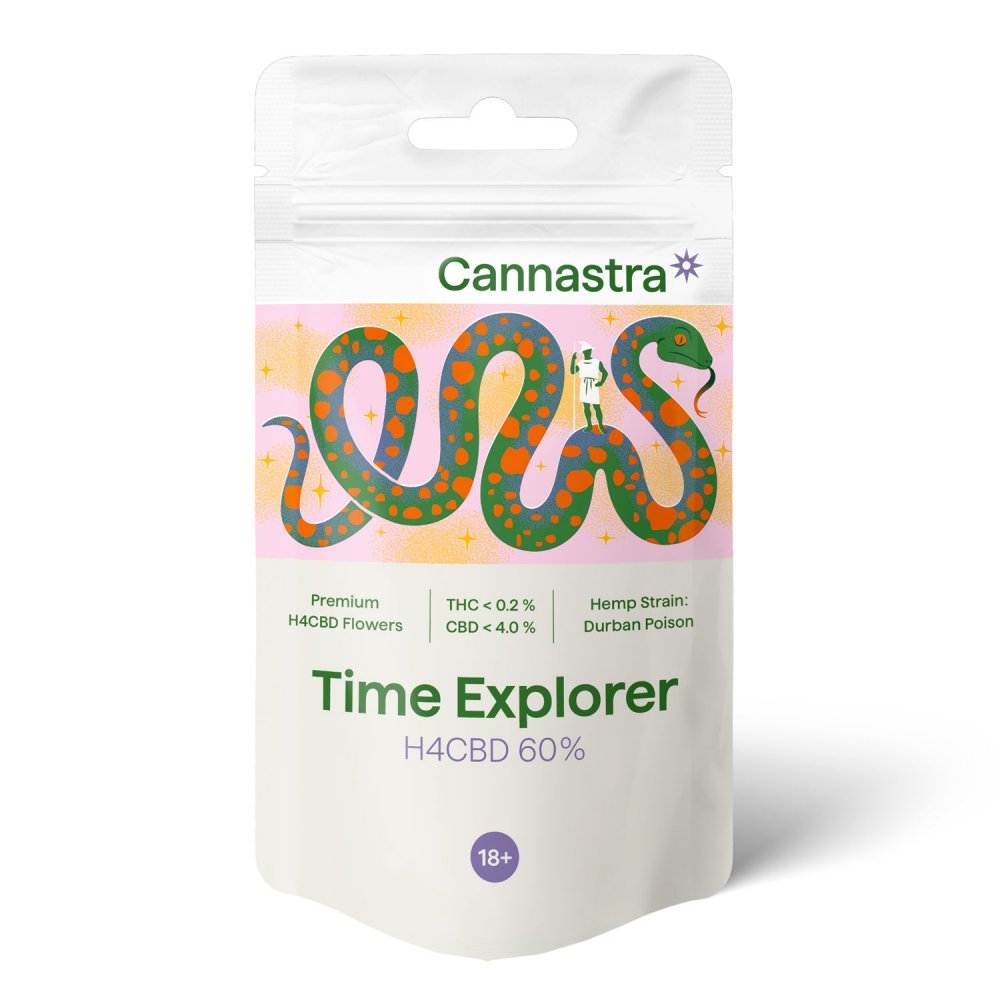Cannastra H4CBD Bloem Tijd Ontdekkingsreiziger (Durban Vergif) 60%, 1 g - 100 g
