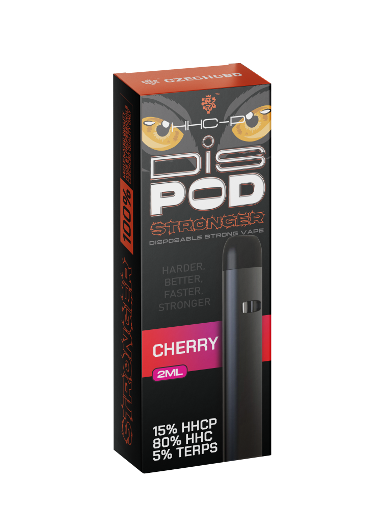 Czech CBD HHCP Vape Pen Sterker disPOD Cherry 15% HHCP, 80% HHC, 2 ml