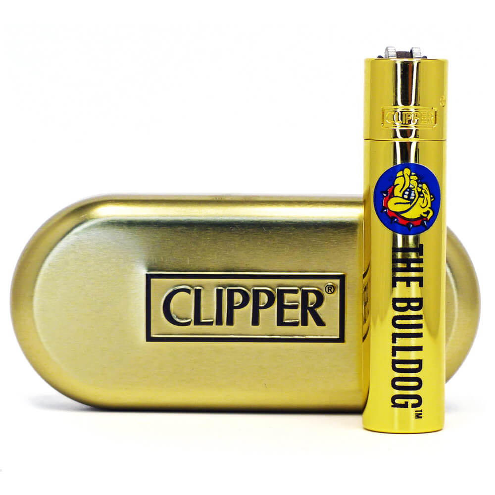 The Bulldog Clipper Zlatni metalni upaljač + poklon kutija