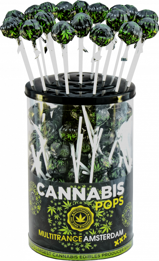 Cannabis Space Pops – Displaycontainer (100 Lollies), 1800 g