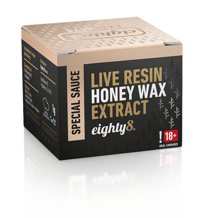 Eighty8 Extrakt z medového vosku CBD Live Resin, 65 % CBD, 1 g