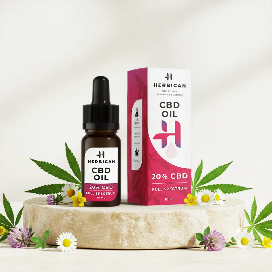 Herbican plnospektrálny CBD olej, 20 %, 10 ml